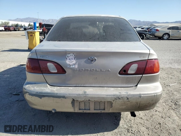 1999 Toyota Corolla VE with VIN 1NXBR12E9XZ158252, listed as a Copart auction lot 58757595 with 232,776 mi miles and Salvage title. Bid and sale history available at DreamBid. Image 6.
