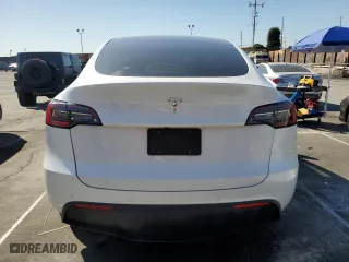 2021 Tesla Model Y Standard Range with VIN 5YJYGDED9MF163013, listed as a Copart auction lot 47807245 with 47,458 mi miles and Salvage Title. Bid and sale history available at carsss.com. Image 6.