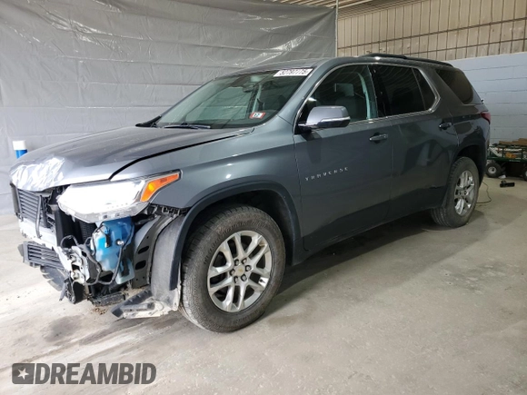 2019 Chevrolet Traverse LT Cloth z VIN 1GNEVGKW5KJ209417, wystawiony jako Copart lot #52797775 z przebiegiem 84 428 mil mil oraz Szkoda całkowita • Salvage title. Historia ofert i sprzedaży dostępna na DreamBid. Obrazek 1.