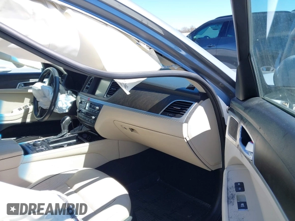 2017 Genesis G80 3.8L with VIN KMHGN4JE1HU195673, listed as a IAAI auction lot 41848806 with 147,327 mi miles. Bid and sale history available at carsss.com. Image 5.