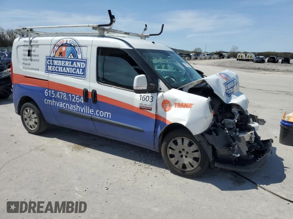 2016 Ram ProMaster City Cargo Tradesman SLT with VIN ZFBERFBT0G6B00196, listed as a Copart auction lot 51330705 with 164,887 mi miles and Salvage Title. Bid and sale history available at DreamBid. Image 4.