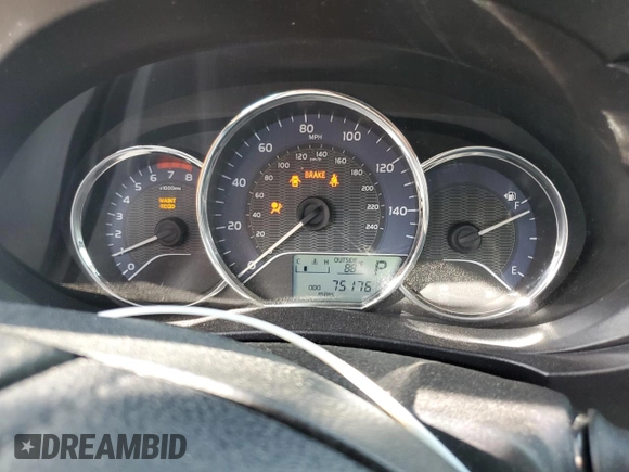 2016 Toyota Corolla L with VIN 5YFBURHE9GP407672, listed as a Copart auction lot 51806625 with 75,176 mi miles and Salvage Title. Bid and sale history available at DreamBid. Image 9.