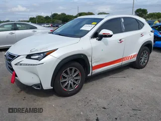 2015 Lexus NX 200t with VIN JTJYARBZ1F2018047, listed as a IAAI auction lot 41633876 with 154,396 mi miles. Bid and sale history available at carsss.com. Image 2.