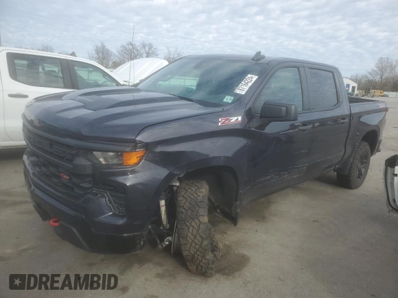 2022 Chevrolet Silverado 1500 Custom Trail Boss with VIN 3GCPDCED4NG533598, listed as a Copart auction lot 87164224 with 14,725 mi miles and Salvage Title. Bid and sale history available at DreamBid. Image 1.