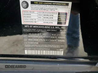 2009 Mercedes-Benz GL-Class 4.6L with VIN 4JGBF71E79A507054, listed as a Copart auction lot 74093574 with 0 mi miles and Non Repairable. Bid and sale history available at carsss.com. Image 14.