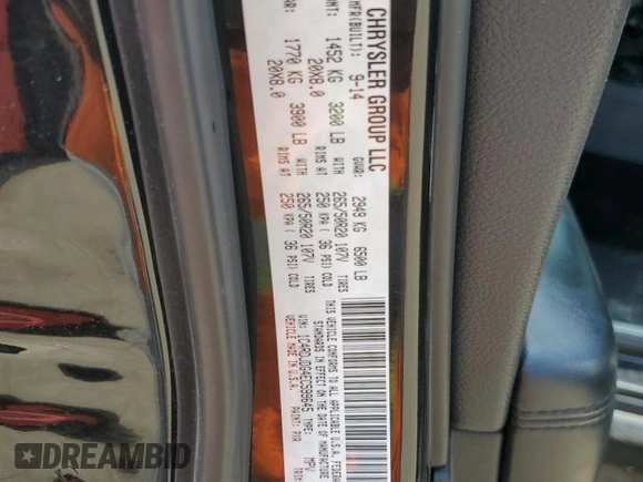 2014 Dodge Durango Limited with VIN 1C4RDJDG4EC599645, listed as a Copart auction lot 62491705 with 88,520 mi miles and Clean title. Bid and sale history available at DreamBid. Image 13.