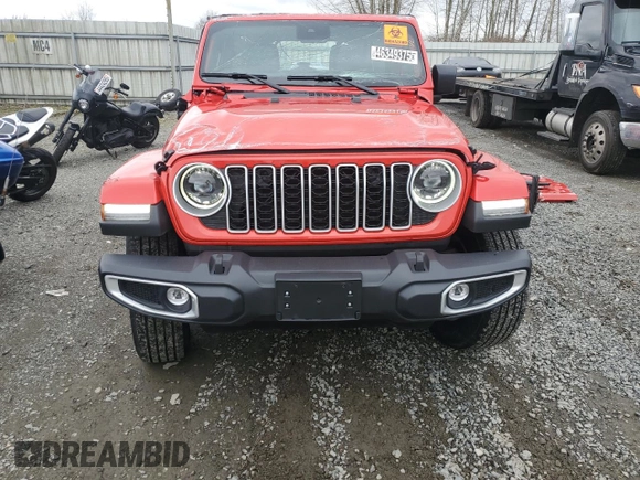 2025 Jeep Wrangler Sahara with VIN 1C4PJXEN0SW506260, listed as a Copart auction lot 46349375 with 2,824 mi miles and Clean Title. Bid and sale history available at DreamBid. Image 5.