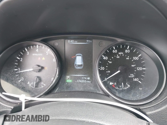 2017 Nissan Rogue S with VIN 5N1AT2MT5HC891159, listed as a IAAI auction lot 42368472 with 174,205 mi miles and . Bid and sale history available at DreamBid. Image 7.