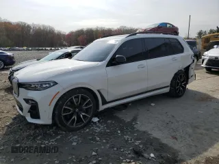 2019 BMW X7 xDrive40i with VIN 5UXCW2C58KL082347, listed as a Copart auction lot 52684195 with 59,130 mi miles and Salvage Title. Bid and sale history available at carsss.com. Image 1.