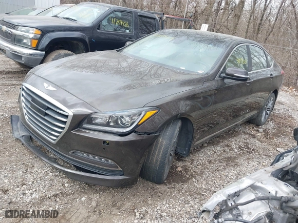2016 Hyundai Genesis 3.8L with VIN KMHGN4JE9GU110867, listed as a IAAI auction lot 41729504 with 126,247 mi miles. Bid and sale history available at carsss.com. Image 18.
