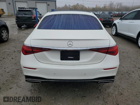 2022 Mercedes-Benz S-Class S 500 with VIN W1K6G6DB9NA166349, listed as a Copart auction lot 78237834 with 21,934 mi miles and Salvage Title. Bid and sale history available at carsss.com. Image 6.