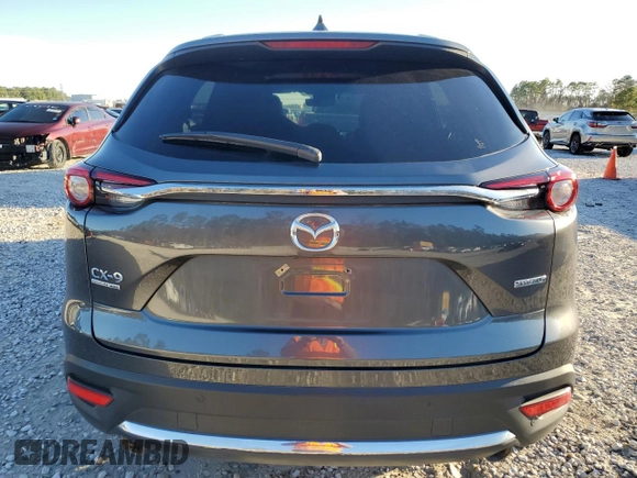 2021 Mazda CX-9 Signature with VIN JM3TCBEY2M0537870, listed as a Copart auction lot 43575685 with 56,260 mi miles and Salvage Title. Bid and sale history available at carsss.com. Image 6.