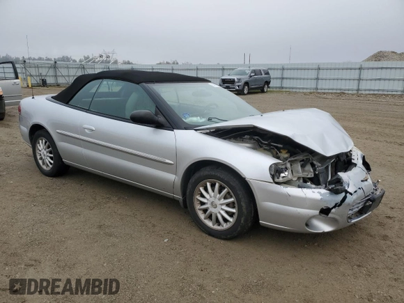 2002 Chrysler Sebring LXi with VIN 1C3EL55RX2N151004, listed as a Copart auction lot 85811704 with 187,000 mi miles and Salvage title. Bid and sale history available at DreamBid. Image 4.