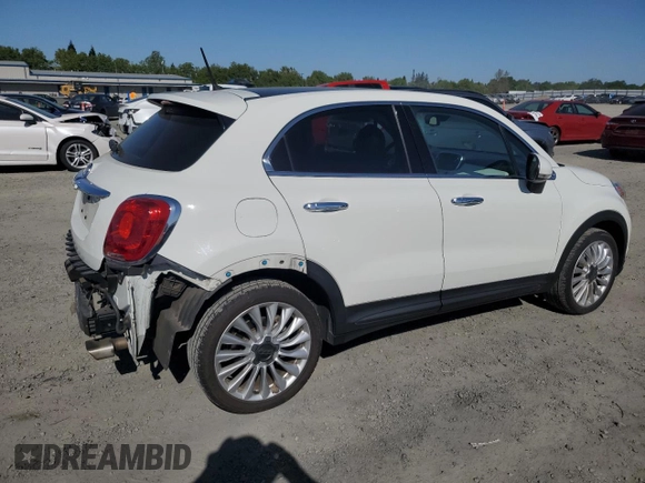 2016 FIAT 500X Lounge with VIN ZFBCFXDT2GP369018, listed as a Copart auction lot 53083195 with 33,226 mi miles and Salvage Title. Bid and sale history available at carsss.com. Image 3.
