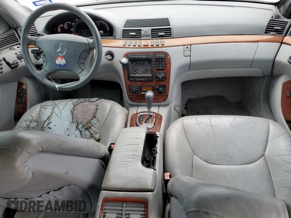 2001 Mercedes-Benz S-Class with VIN WDBNG70J51A177866, listed as a Copart auction lot 48329325 with 136,687 mi miles and Clean Title. Bid and sale history available at carsss.com. Image 8.