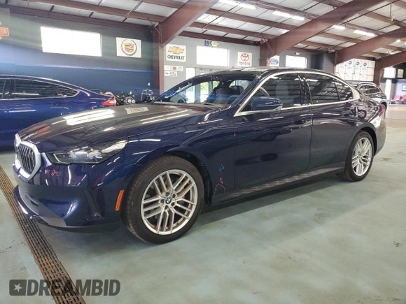 2024 BMW 5 Series 540i xDrive with VIN WBA63FJ00RCS09508, listed as a Copart auction lot 74204334 with 0 mi miles and Salvage Title. Bid and sale history available at carsss.com. Image 1.