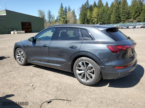 2021 Audi e-tron Premium Plus with VIN WA1LAAGE7MB018890, listed as a Copart auction lot 50064304 with 25,822 mi miles and Salvage Title. Bid and sale history available at carsss.com. Image 2.