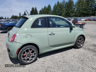 2014 FIAT 500 Sport with VIN 3C3CFFBR6ET229517, listed as a Copart auction lot 57335715 with 135,541 mi miles and Salvage title. Bid and sale history available at DreamBid. Image 3.