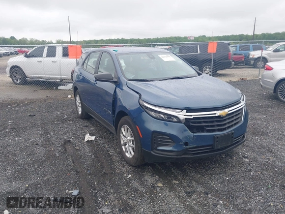 2024 Chevrolet Equinox LS with VIN 3GNAXHEG3RL131421, listed as a IAAI auction lot 42172592 with 48,651 mi miles and . Bid and sale history available at DreamBid. Image 1.