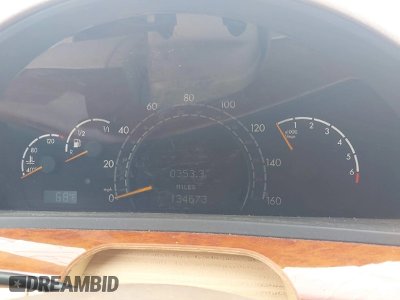 2001 Mercedes-Benz S 320/430/500 with VIN WDBNG70J31A161620, listed as a IAAI auction lot 41530784 with 134,673 mi miles and . Bid and sale history available at carsss.com. Image 7.