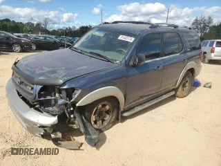 2002 Toyota Sequoia SR5 with VIN 5TDZT34A02S087675, listed as a Copart auction lot 81403174 with Not Provided miles and Salvage Title. Bid and sale history available at carsss.com. Image 1.