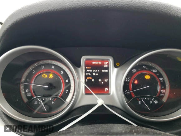 2016 Dodge Journey SE with VIN 3C4PDCAB0GT237833, listed as a Copart auction lot 47016185 with 184,130 mi miles and Salvage Title. Bid and sale history available at carsss.com. Image 9.