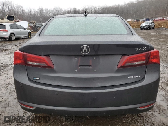 2015 Acura TLX V6 Advance with VIN 19UUB3F75FA000744, listed as a Copart auction lot 43177775 with 94,576 mi miles and Salvage Title. Bid and sale history available at carsss.com. Image 6.