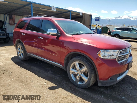2013 Dodge Durango Citadel with VIN 1C4SDJETXDC562837, listed as a Copart auction lot 55730655 with 221,347 mi miles and Clean Title. Bid and sale history available at carsss.com. Image 4.