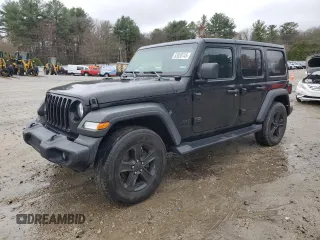 2021 Jeep Wrangler Unlimited Willys with VIN 1C4HJXDN2MW796669, listed as a Copart auction lot 52020745 with 46,826 mi miles and Salvage Title. Bid and sale history available at DreamBid. Image 1.