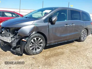 2023 Honda Odyssey EX-L with VIN 5FNRL6H67PB042624, listed as a IAAI auction lot 41763044 with 76,700 mi miles. Bid and sale history available at carsss.com. Image 2.