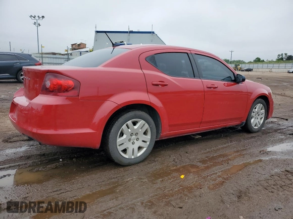 2014 Dodge Avenger SE with VIN 1C3CDZAB8EN110945, listed as a Copart auction lot 59637095 with 94,490 mi miles and Salvage title. Bid and sale history available at DreamBid. Image 3.