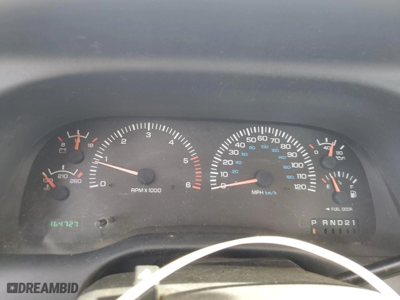 2000 Dodge Ram 1500 with VIN 1B7HC13Y4YJ104983, listed as a Copart auction lot 45980265 with 164,727 mi miles and Clean Title. Bid and sale history available at carsss.com. Image 9.
