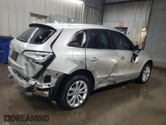 2015 Audi Q5 Premium Plus with VIN WA1LFAFP6FA099393, listed as a Copart auction lot 45502665 with 166,379 mi miles and Salvage title. Bid and sale history available at DreamBid. Image 3.