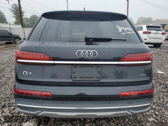 2020 Audi Q7 Premium with VIN WA1AJAF78LD011590, listed as a Copart auction lot 57129915 with 75,401 mi miles and Salvage title. Bid and sale history available at DreamBid. Image 6.