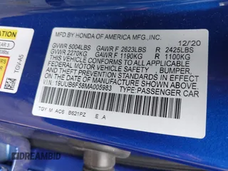 2021 Acura TLX w/A-Spec Package z VIN 19UUB6F58MA005983, wystawiony jako IAAI lot #42245986 z przebiegiem 62 408 mil mil oraz . Historia ofert i sprzedaży dostępna na DreamBid. Obrazek 9.