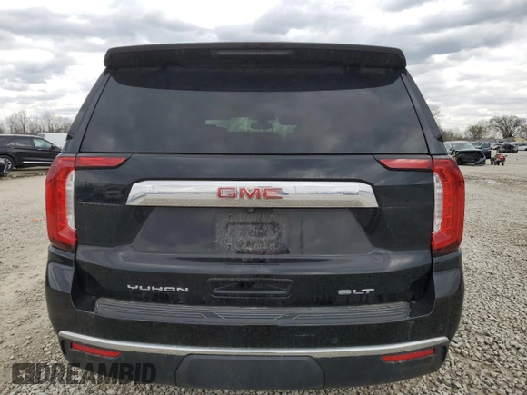 2022 GMC Yukon SLT with VIN 1GKS2BKD4NR247222, listed as a Copart auction lot 50416345 with 0 mi miles and Salvage Title. Bid and sale history available at carsss.com. Image 6.