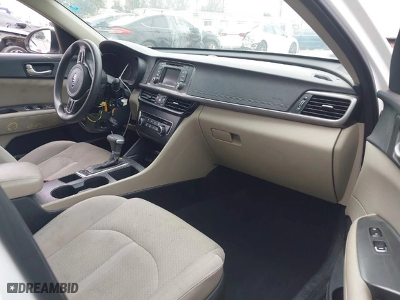 2017 Kia Optima LX with VIN KNAGT4L37H5160410, listed as a IAAI auction lot 41906061 with 88,243 mi miles. Bid and sale history available at carsss.com. Image 5.