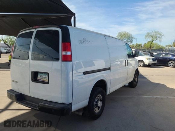 2019 Chevrolet Express Cargo with VIN 1GCWGAFG2K1328176, listed as a IAAI auction lot 42621284 with 97,123 mi miles and . Bid and sale history available at DreamBid. Image 14.