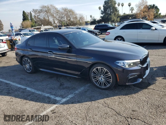 2018 BMW 5 Series 530i with VIN WBAJA5C59JWA36905, listed as a Copart auction lot 42958585 with 54,290 mi miles and Salvage Title. Bid and sale history available at DreamBid. Image 4.