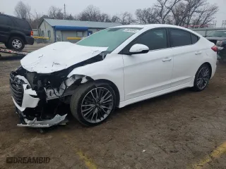 2018 Hyundai Elantra Sport with VIN KMHD04LB0JU456155, listed as a Copart auction lot 85654664 with 62,608 mi miles and Salvage Title. Bid and sale history available at carsss.com. Image 1.