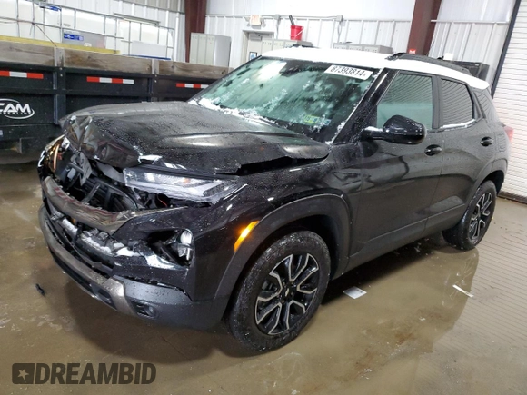 2023 Chevrolet TrailBlazer ACTIV with VIN KL79MSSL8PB152974, listed as a Copart auction lot 87393814 with 12,928 mi miles and Salvage Title. Bid and sale history available at DreamBid. Image 1.