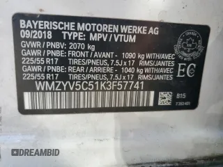 2019 MINI Countryman Cooper with VIN WMZYV5C51K3F57741, listed as a Copart auction lot 71293094 with 64,761 mi miles and Salvage Title. Bid and sale history available at carsss.com. Image 12.