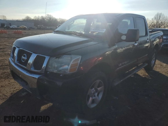 2007 Nissan Titan LE with VIN 1N6AA07B77N205916, listed as a Copart auction lot 43808455 with 146,433 mi miles and Clean title. Bid and sale history available at DreamBid. Image 1.
