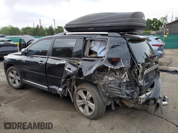 2013 Toyota Highlander Limited with VIN 5TDDK3EH6DS219401, listed as a Copart auction lot 62085705 with 282,264 mi miles and Salvage title. Bid and sale history available at DreamBid. Image 2.