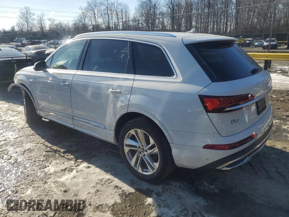 2021 Audi Q7 Premium Plus with VIN WA1LJAF76MD019892, listed as a Copart auction lot 87602805 with 42,407 mi miles and Salvage title. Bid and sale history available at DreamBid. Image 2.
