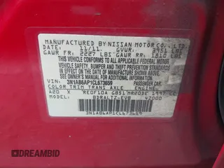 2012 Nissan Sentra SR z VIN 3N1AB6AP1CL673659, wystawiony jako IAAI lot #42139036 z przebiegiem Nie podano mil oraz . Historia ofert i sprzedaży dostępna na DreamBid. Obrazek 9.