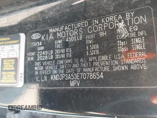 2014 Kia Soul + with VIN KNDJP3A53E7078654, listed as a IAAI auction lot 41672511 with 108,052 mi miles. Bid and sale history available at carsss.com. Image 9.
