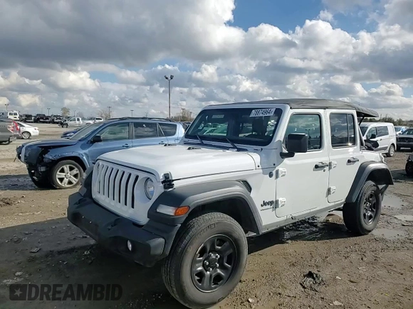 2023 Jeep Wrangler Sport S with VIN 1C4HJXDG9PW671495, listed as a Copart auction lot 78874964 with 14,586 mi miles and Salvage Title. Bid and sale history available at DreamBid. Image 11.