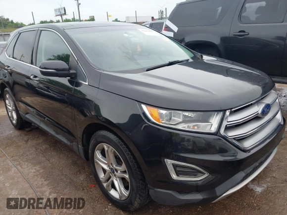 2015 Ford Edge Titanium z VIN 2FMTK4K96FBB24674, wystawiony jako IAAI lot #42403892 z przebiegiem 113 816 mil mil oraz . Historia ofert i sprzedaży dostępna na DreamBid. Obrazek 1.