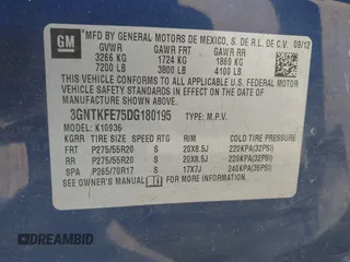 2013 Chevrolet Avalanche LT with VIN 3GNTKFE75DG180195, listed as a IAAI auction lot 41898991 with 119,154 mi miles and . Bid and sale history available at DreamBid. Image 9.